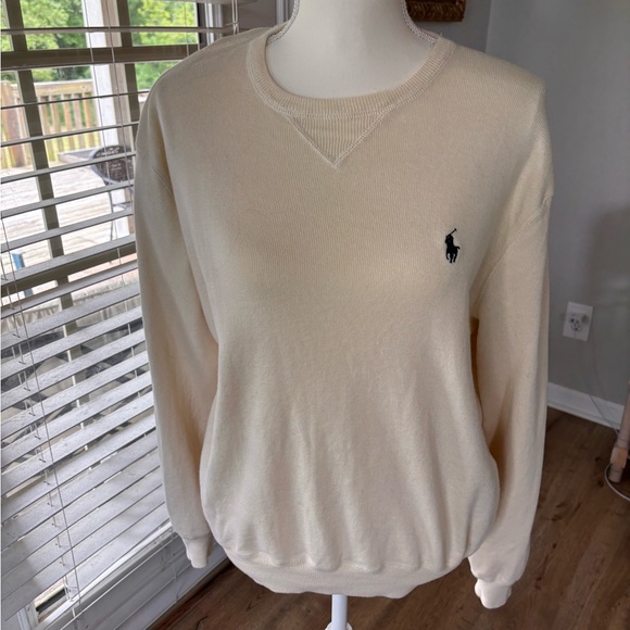 Vintage Polo Ralph Lauren crew neck sweater size medium 100% cotton - Picture 1 of 7